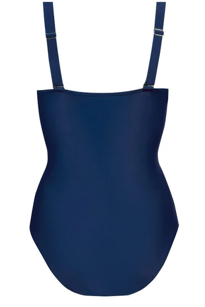 Modré jednodílné plavky s nastavitelnými ramínky a vyztuženými košíčky - kolekce Self