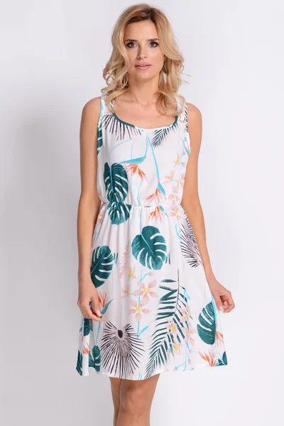 Letní květované šaty s krajkovými detaily