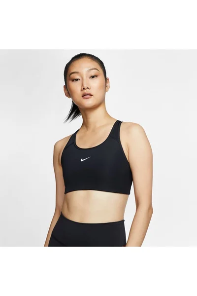 Dámská černá sportovní podprsenka Swoosh - NIKE