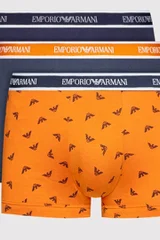 Pánské boxerky  - tmmodráoranžová - Emporio Armani