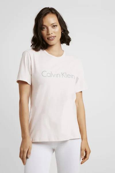 Dámský pyžamový top  v růžové barvě - Calvin Klein