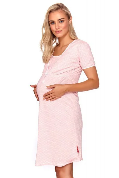 Růžová dámská noční košile Doctor Nap pro těhotné a kojící dn-nightwear