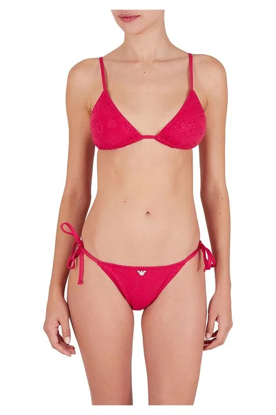 Dámské bikiny malinové - trojúhelníčky bez kostic - Emporio Armani