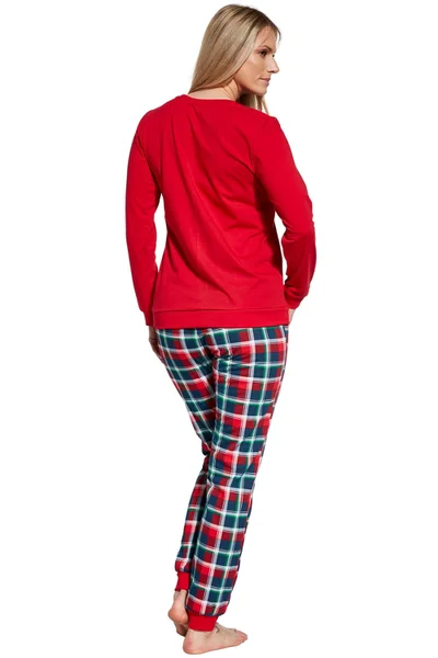 Červené dámské pyžamo Snowman