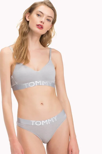 Dámská šedá tanga Tommy Hilfiger