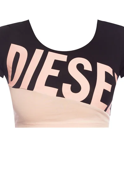 Dámský kulatý crop top Diesel s logem