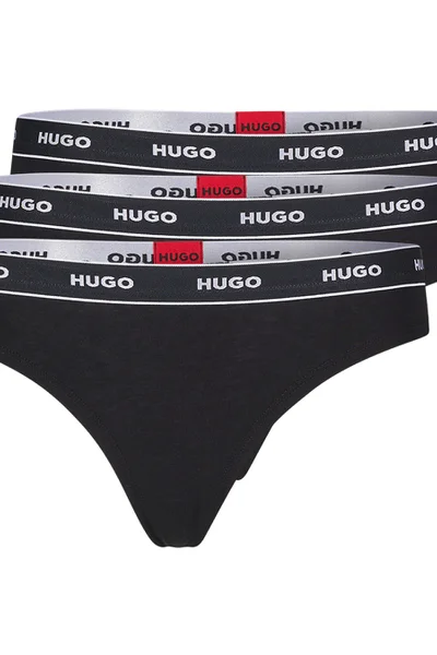 BOSS Dámská tanga Stripe 3Pack - Hugo