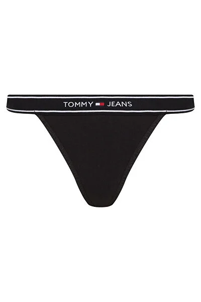 Tommy Hilfiger dámská tanga černé s logem