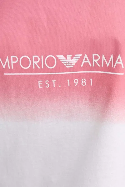 Emporio Armani bílé dámské tričko s volným střihem