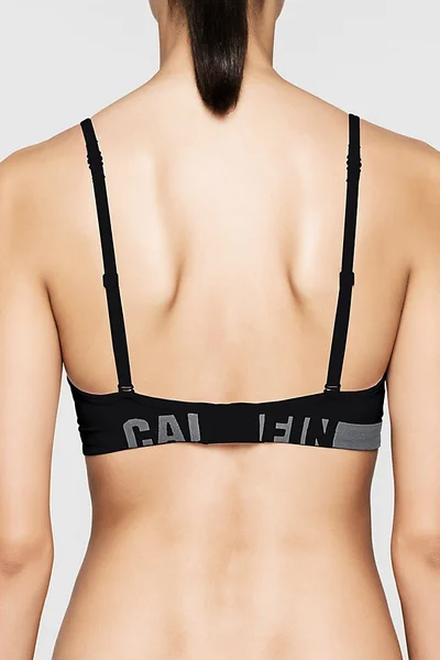 Černá podprsenka bez kostice Calvin Klein tvarovaná