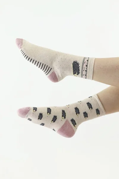 Dámské hravé ponožky béžové s  Béžová Moraj
