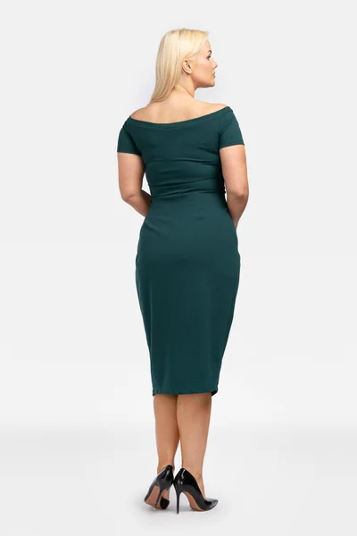Zelené midi šaty pro ženy Karko