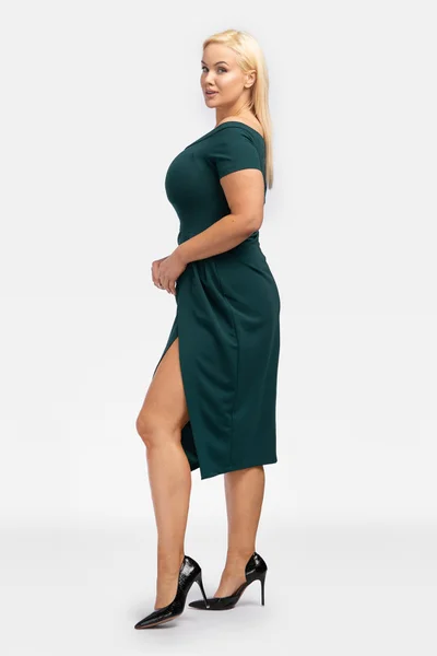 Zelené midi šaty pro ženy Karko