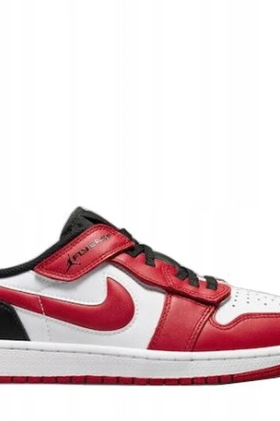 Červenobílé pánské sportovní boty Nike Air Jordan 1 Low