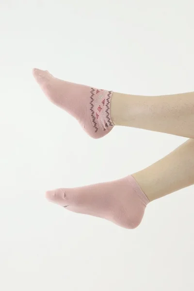 Růžové elegantní ponožky s aplikací od značky Moraj