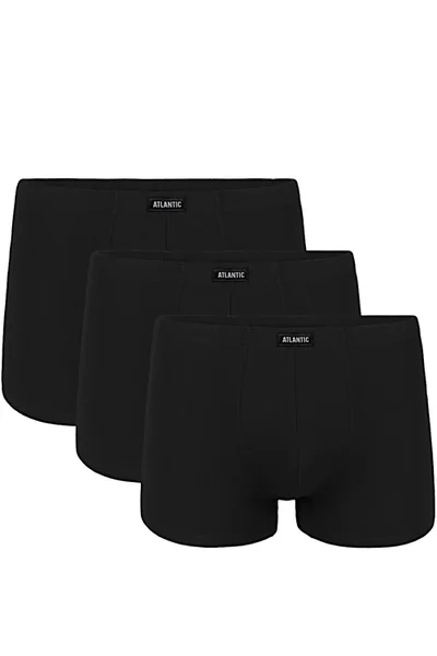 Pánské černé boxerky 3 pack - Atlantic