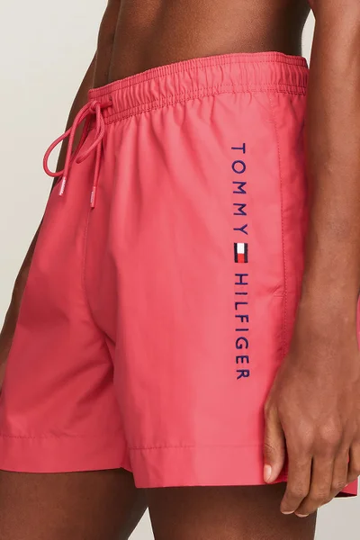 Pánské recyklované plavky korálové - Tommy Hilfiger