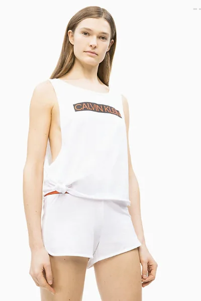 Dámský bílý top s nápisem Calvin Klein