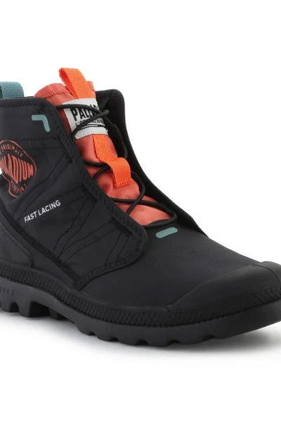 Pánské kotníkové boty Palladium Pampa Travel Lite černo-oranžové