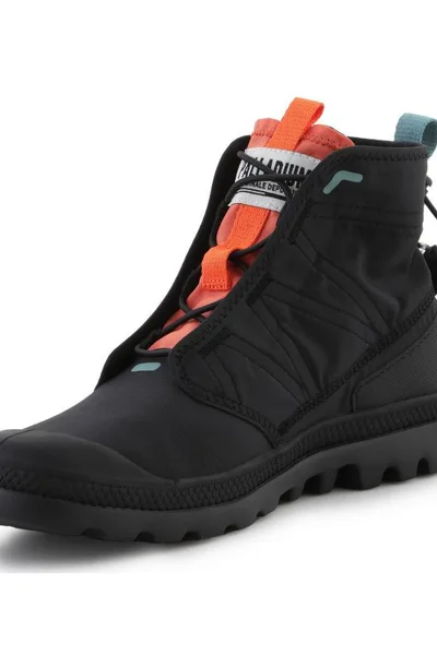 Pánské kotníkové boty Palladium Pampa Travel Lite černo-oranžové