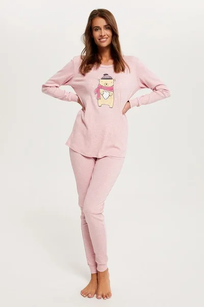 Dámské pyžamo  v růžové barvě s medvědem Italian Fashion