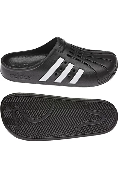 Adidas Unisex Žabky Clocyté Černo-Bílá