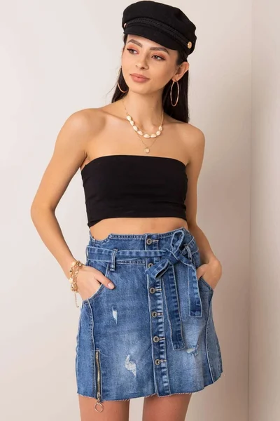 Dámská riflová sukně s opaskem - FPrice jeans