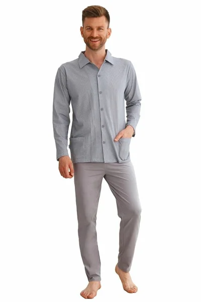 Pánské pyžamo Richard v šedé barvě Taro