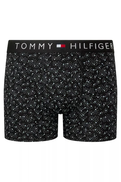 Pánský dárkový set boxerky + ponožky 0GU černé se vzorem - Tommy Hilfiger