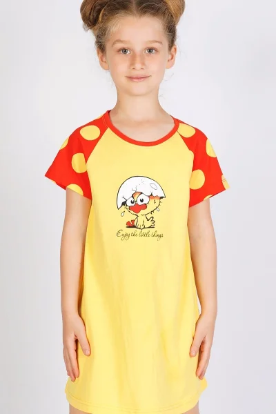 Dětská noční košile s krátkým rukávem Kuře Vienetta Secret