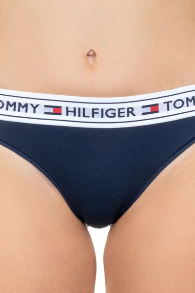 Tommy Hilfiger Modré Brazilky s Ozdobnou Gumou