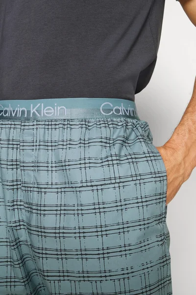 Pánský pyžamový set  6MX šedámodrá - Calvin Klein