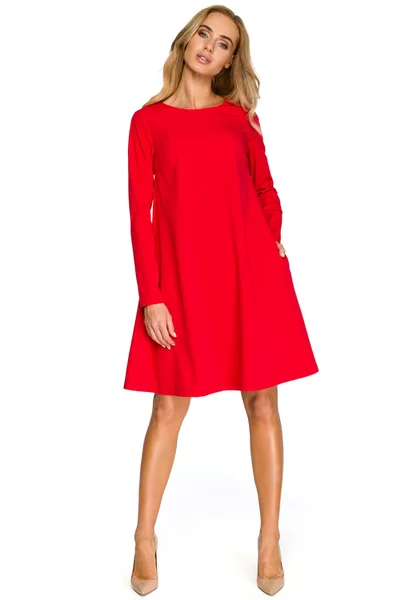 Červené šaty Elegance - STYLOVE