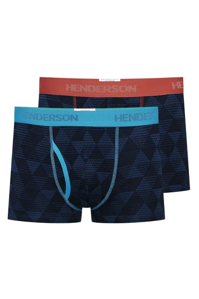 Pánské tmavě modré boxerky 2 pack Henderson Cube