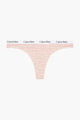 Dámská tanga - WAN - béžová s proužkem - Calvin Klein