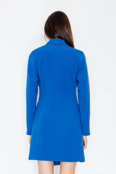 Modrý dámský kabát Figl prodloužený