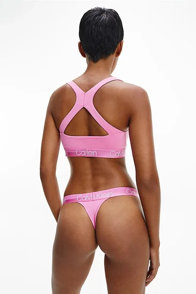 Dámská podprsenka sportovní braletka - - TO3 - Hollywood v růžové barvě - Calvin Klein
