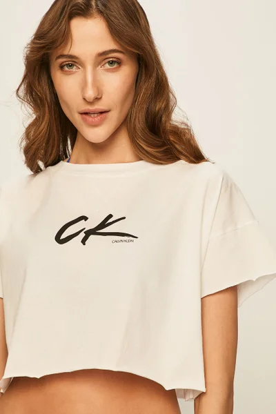 Plážový top bílý Calvin Klein