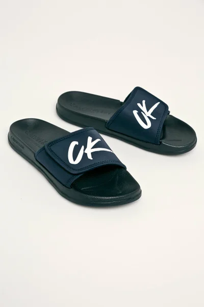 Pantofle modré Calvin Klein