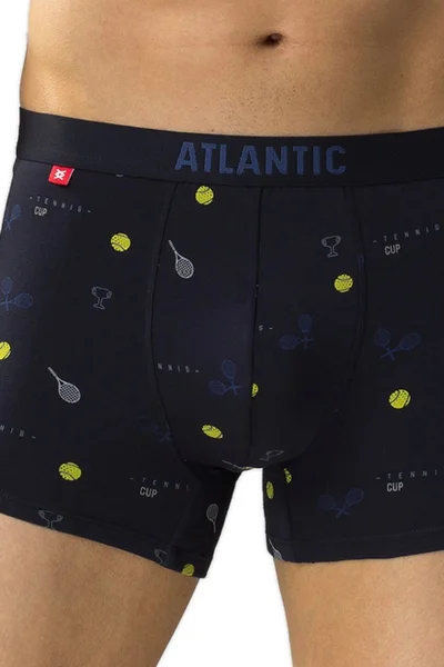 Pánské tmavě modré boxerky 3-pack - Atlantic