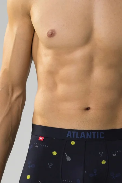 Pánské tmavě modré boxerky 3-pack - Atlantic