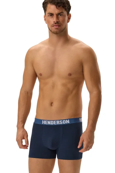 Pánské tmavě modré boxerky 3 pack - Henderson