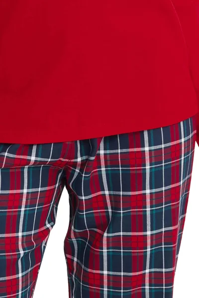 Červené kárované dámské pyžamo Henderson