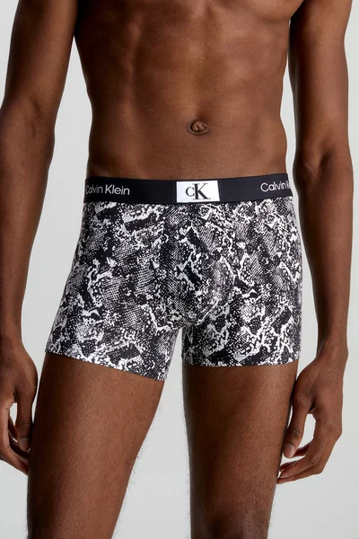 Pánské černobílé boxerky s logem - Calvin Klein