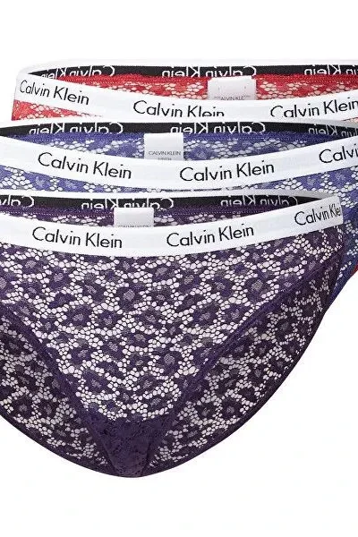 Dámská krajkové kalhotky 3-pack - - W5G - Mix barev - Calvin Klein