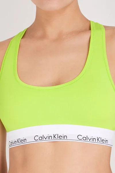 Dámská sportovní podprsenka - ZIR - Neon žlutá - Calvin Klein