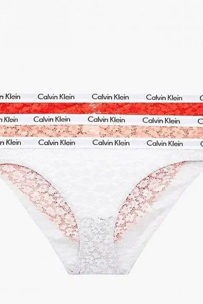 Dámská krajkové kalhotky 3-pack - - W5F - Mix barev - Calvin Klein směs barev