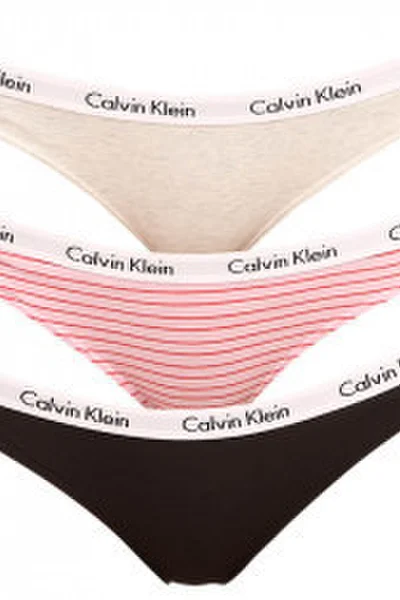 Dámská kalhotky 3pcs - W5A - Vícebarevná - Calvin Klein směs barev