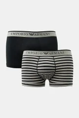 Emporio Armani Pánské Boxerky 2ks - Bavlněné a Pruhované