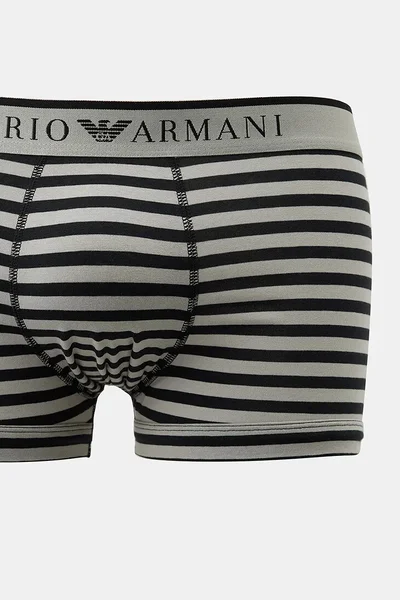 Emporio Armani Pánské Boxerky 2ks - Bavlněné a Pruhované